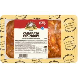 Kariniemen Kananpojan Uunivalmis kanapata Red curry 700 g kalorit ja ravintosisältö - 139 kcal