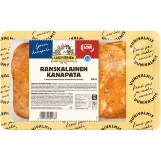 Kariniemen Kananpojan Uunivalmis ranskalainen kanapata 700 g kalorit ja ravintosisältö - 139 kcal