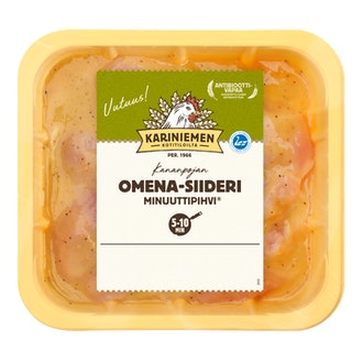 Kariniemen Kananpojan Minuuttipihvi omena-siideri 370g kalorit ja ravintosisältö - 97 kcal