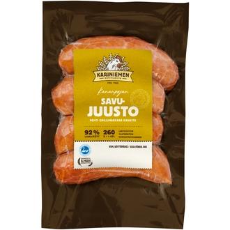 Kariniemen Kananpojan Savujuusto grillimakkara 260 g kalorit ja ravintosisältö