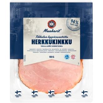 HK Maakarit® Tikkalan leppäsavustettu herkkukinkku 180 g kalorit ja ravintosisältö - 119 kcal