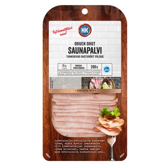 HK ohuen ohut saunapalvi 200g kalorit ja ravintosisältö - 487 kcal