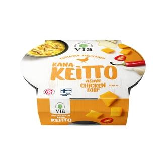Via kermainen kanakeitto 300g kalorit ja ravintosisältö - 78 kcal