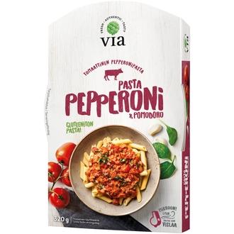 Via Pasta Pepperoni 320g kalorit ja ravintosisältö