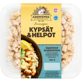Kariniemen Kananpojan kypsät ja helpot kanafileekuutiot 180 g kalorit ja ravintosisältö - 103 kcal