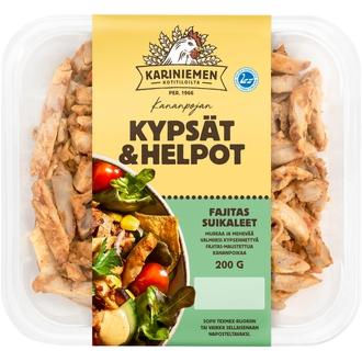 Kariniemen Kananpojan Kypsät ja Helpot Fajitas suikaleet 200 g kalorit ja ravintosisältö