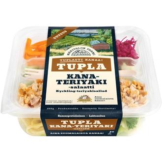 Mäkitalon Farmi Tupla Kanateriyakisalaatti 255 g kalorit ja ravintosisältö - 104 kcal
