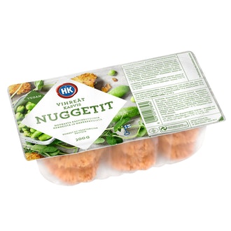 HK Vihreät kasvisnuggetit 200g kalorit ja ravintosisältö - 292 kcal