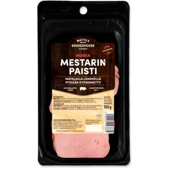 Mattila Bros. Mestarin paisti 150g. Sinappinen possun sisäpaisti, leikkelesiivut kalorit ja ravintosisältö