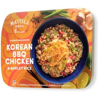 Veljekset Mattila Smokehouse Korean BBQ Chicken & Barley Rice 280g kalorit ja ravintosisältö