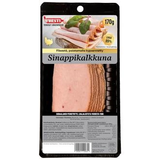 Wursti Sinappikalkkuna siivutettu 170g kalorit ja ravintosisältö - 95 kcal
