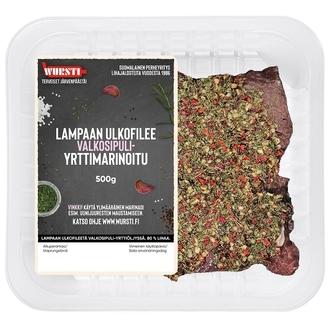 Wursti valkosipuli-yrttimarinoitu lampaan ulkofileetä 500g kalorit ja ravintosisältö - 130 kcal