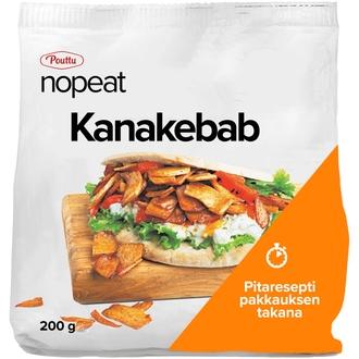 Pouttu Nopeat Kanakebablastu 200g kalorit ja ravintosisältö - 163 kcal