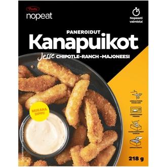 Pouttu Nopeat Kanapuikot + chipotle-ranchdippi 218g kalorit ja ravintosisältö - 256 kcal