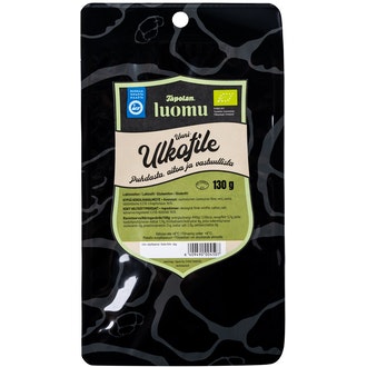 Tapolan luomu uuniulkofile 130g kalorit ja ravintosisältö