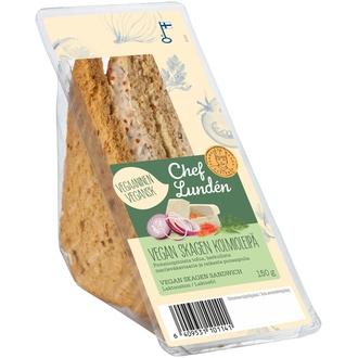 Chef Lunden Vegan Skagen kolmioleipä 150g kalorit ja ravintosisältö