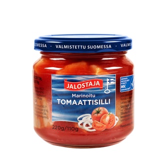 Jalostaja marinoitu tomaattisilli 220/110g MSC kalorit ja ravintosisältö - 190 kcal
