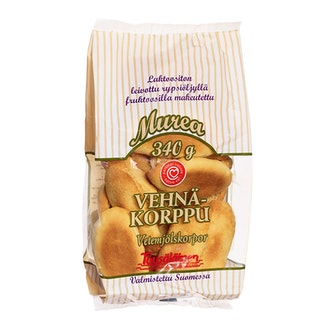 Töysäläinen murea vehnäkorppu 340g kalorit ja ravintosisältö