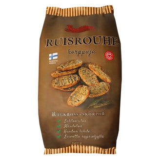 Töysäläinen murea ruisrouhekorppu 340g kalorit ja ravintosisältö - 394 kcal