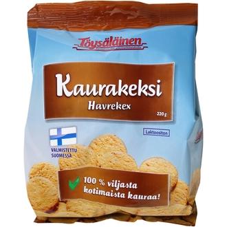 Töysäläinen kaurakeksi 100% 220g kalorit ja ravintosisältö