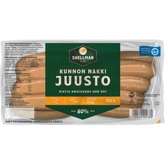 Snellman Kunnon juustonakkimakkara 350g kalorit ja ravintosisältö - 295 kcal