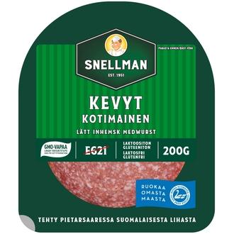 Snellman Kevyt kotimainen meetvursti viipaleet 200g kalorit ja ravintosisältö - 323 kcal