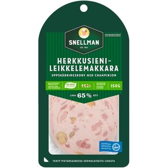 Snellman Herkkusienileikkelemakkara 150g kalorit ja ravintosisältö - 187 kcal