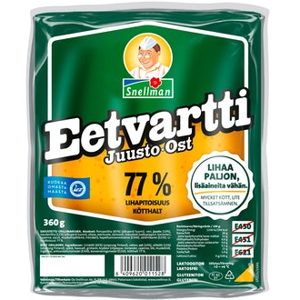 Snellman Juusto Eetvartti 360g kalorit ja ravintosisältö - 294 kcal