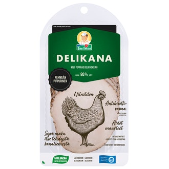 Snellman Pehmeän pippurinen delikana 150g kalorit ja ravintosisältö - 86 kcal