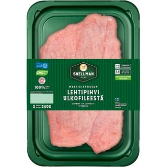 Snellman Maatiaispossun lehtipihvi ulkofileestä 2 kpl 240g kalorit ja ravintosisältö - 120 kcal