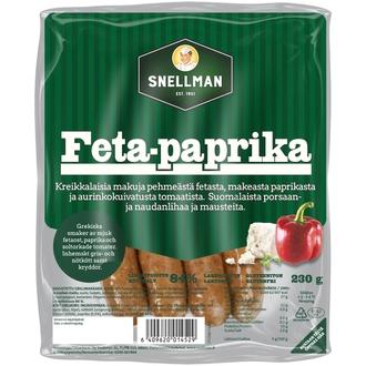 Snellman Feta-paprika grillimakkara 230g kalorit ja ravintosisältö