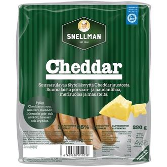 Snellman Cheddar grillimakkara 230g kalorit ja ravintosisältö