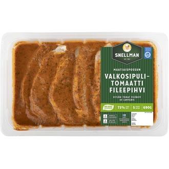Snellman Maatiaispossun valkosipuli-tomaatti fileepihvi 5 kpl 690g kalorit ja ravintosisältö - 544 kcal