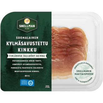 Snellman Suomalainen kylmäsavustettu kinkku 80g kalorit ja ravintosisältö - 257 kcal