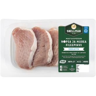 Snellman Maatiaispossun nopea ja murea fileepihvi suolattu 4 kpl 460 g kalorit ja ravintosisältö