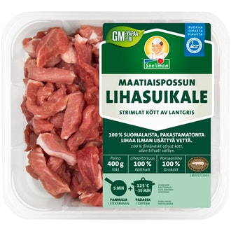 Snellman Maatiaispossun lihasuikale 400g kalorit ja ravintosisältö - 207 kcal