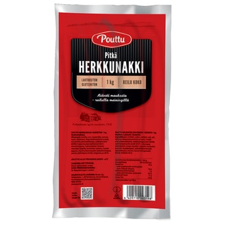 Pouttu Pitkä Herkkunakki 1kg kuoreton kalorit ja ravintosisältö - 232 kcal