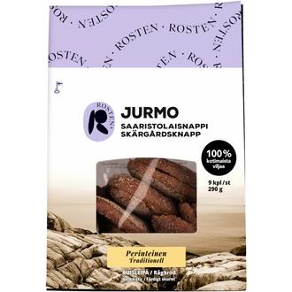 Leipomo Rosten Jurmo Saaristolaisnappi 9kpl 290g ruispalaleipä kalorit ja ravintosisältö