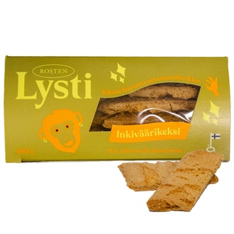 Rosten Lysti inkiväärikeksi 100g gluteeniton kalorit ja ravintosisältö