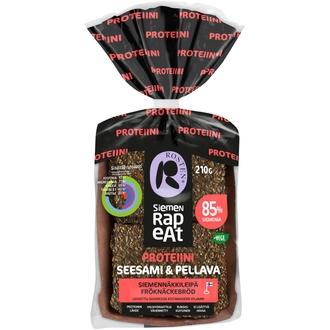 Leipomo Rosten Siemenrapeat Proteiini Seesami & Pellava siemennäkkileipä 10 kpl 210 g kalorit ja ravintosisältö