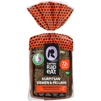 Leipomo Rosten Siemenrapeat Kurpitsa & Pellava siemennäkkileipä 12kpl 250g kalorit ja ravintosisältö