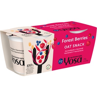 Yosa kauravälipala metsämarja 2x125g kalorit ja ravintosisältö