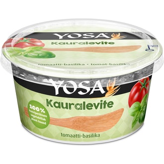 Yosa oat spread kauralevite tomaatti-basilika 150g kalorit ja ravintosisältö