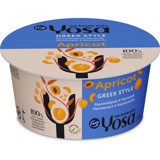 Yosa greek style kauravälipala aprikoosi 150g kalorit ja ravintosisältö