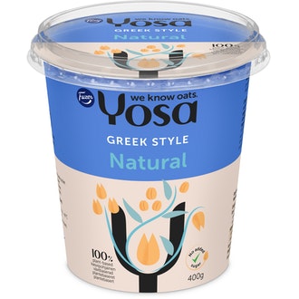 Fazer Yosa Greek Style kauravälipala 400g maustamaton kalorit ja ravintosisältö