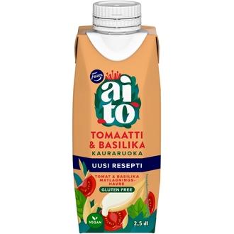 Fazer Aito Kauraruoka Tomaatti & Basilika, gluteeniton kauravalmiste ruoanlaittoon 2,5dl kalorit ja ravintosisältö
