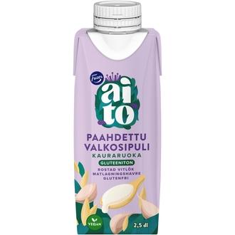 Fazer Aito Kauraruoka Paahdettu Valkosipuli 2,5dl, gluteeniton valkosipulinmakuinen kauravalmiste ruoanlaittoon kalorit ja ravintosisältö - 171 kcal