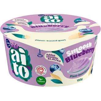 Fazer Aito Kasvipohjainen Gurtti Mustikka 150 g, mustikkakauravälipala kalorit ja ravintosisältö