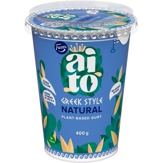 Fazer Aito kasvipohjainen Gurtti Greek Style 400 g, kauravälipala kalorit ja ravintosisältö