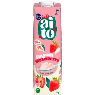 Fazer Aito Kasvipohjainen Gurtti Mansikka 1 kg, mansikkakauravälipala kalorit ja ravintosisältö